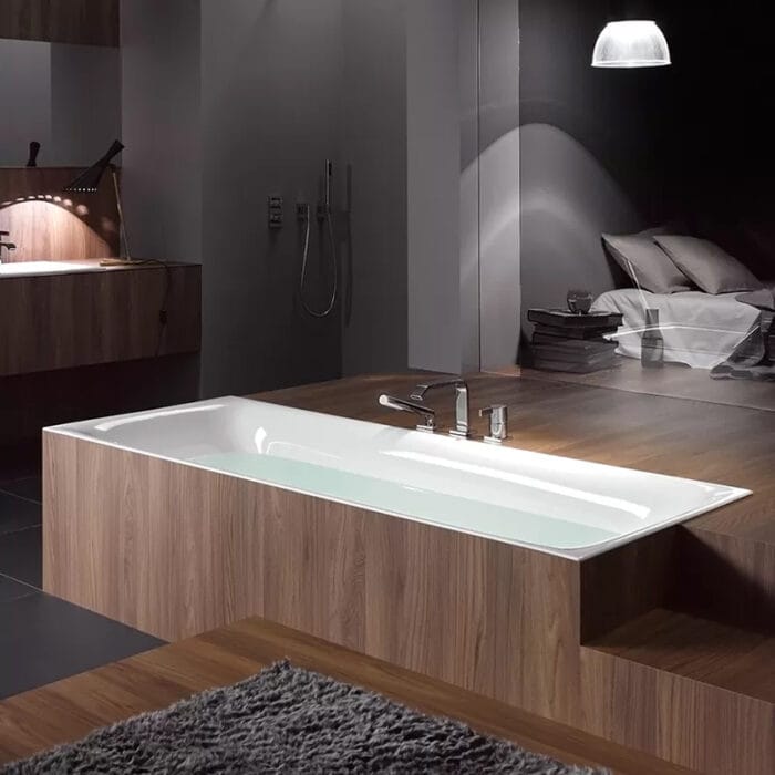 Loft badkar för inbyggnad.