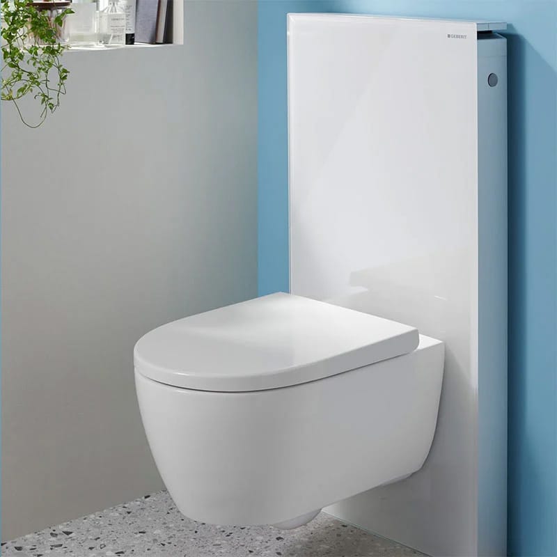 Monolith WC-fixtur 101 vitt glas 1 Monolith WC-fixtur 101 vitt glas